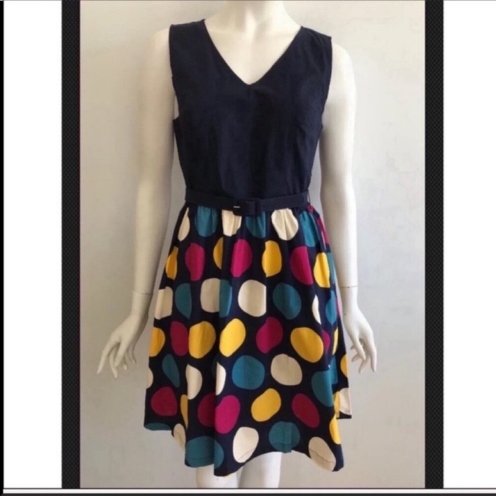ModCloth Polka Dot Belted Dress